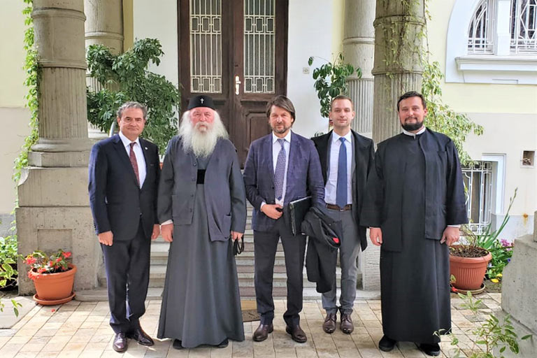 RABC Leadership meets with His Eminency Ion Salajan, Patriarch of Timisoara and Banat County.