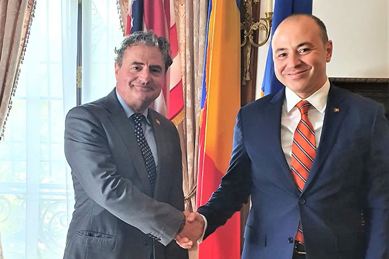 RABC leadership welcomes the new Ambassador of Romania to Washington D.C.