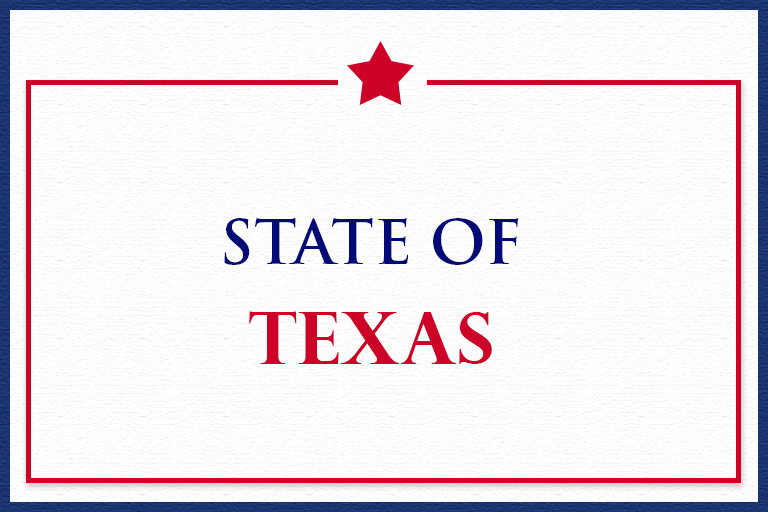 Proclamation - State of Texas